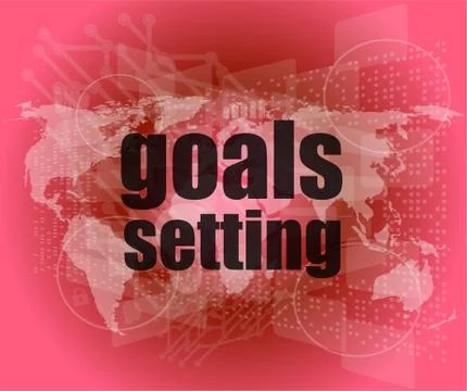 Goal setting concept - business touching screen Stock Illustration
