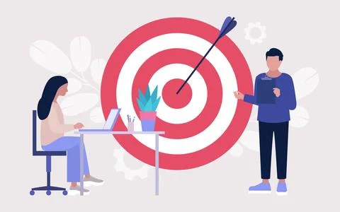 Goal setting concept Stock Illustration