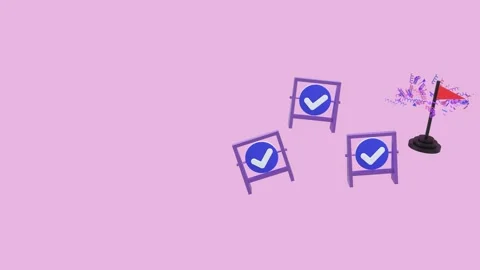 Goal Setting Concepts Animation Video With Copy Space For Text. Stock Footage 305738530