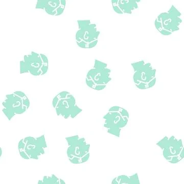 Goal setting glyph vector seamless pattern Stock Illustration