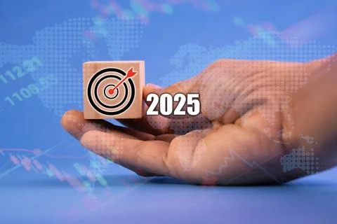 Goal setting ideas for work in 2025 Stock Photos