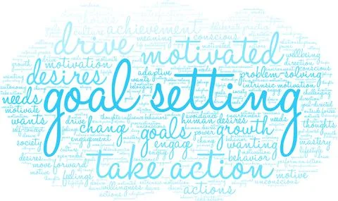 Goal Setting Word Cloud Ilustração Stock