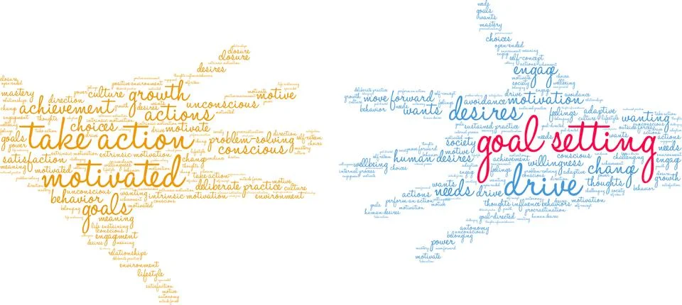 Goal Setting Word Cloud Stock Illustration