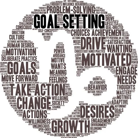Goal Setting Word Cloud Stock-Illustration