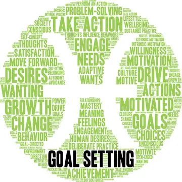 Goal Setting Word Cloud Stock-Illustration