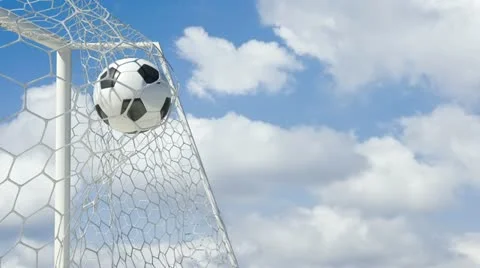 Goal in slow motion with sky background Vídeo Stock 22025703