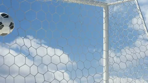 Goal in slow motion with sky background Video stock 22026525