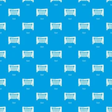 Goal soccer pattern vector seamless blue Illustrazione stock