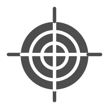 Goal solid icon. Aim vector illustration isolated on white. Target glyph style Stock Illustration