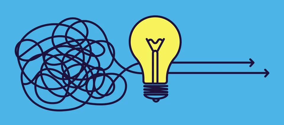 Goal solution. Idea concept, creative brainstorm or change mind. Effective イラスト素材