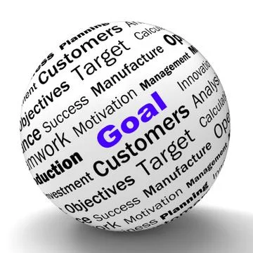 Goal sphere definition shows future aims and aspirations Иллюстрация