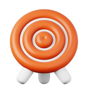 Goal target high quality 3D render illustration icon. Stock Illustration