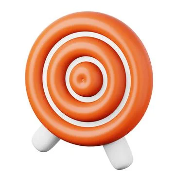 Goal target high quality 3D render illustration icon. Stock Illustration