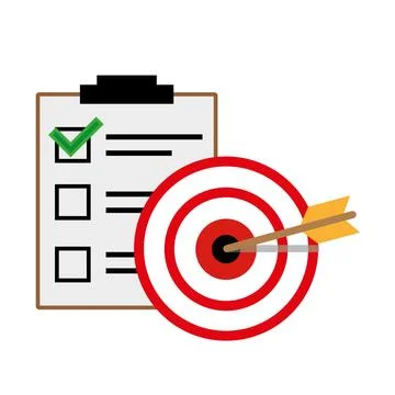 Goal target objective vector success Illustrazione stock