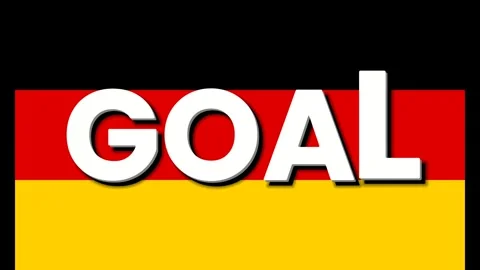 GOAL text animation with Germany flag background. Stock Footage 278138678