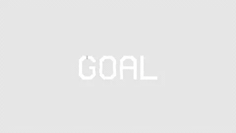 GOAL text animation with a glitch effect. Cyberpunk text with an old TV dis.. Stock Footage 337376748