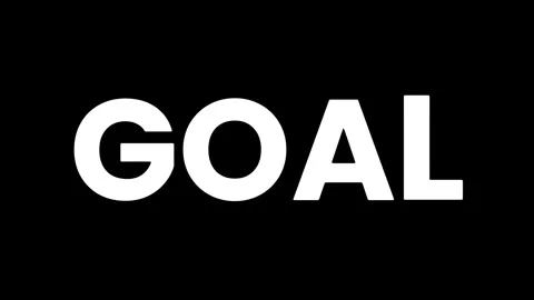 GOAL - TEXT DISPLAY ANIMATION Stock Footage 277591387
