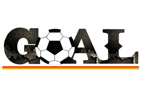 Goal text icon background Stock Illustration