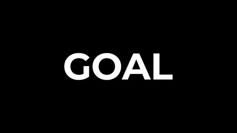 Goal text typography animation 4k video Stock Footage 274377289