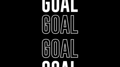 Goal text typography animation 4k video Stock Footage 274377320