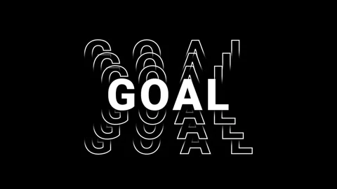 Goal text typography animation 4k video Stock Footage 278313273