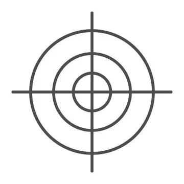 Goal thin line icon. Aim vector illustration isolated on white. Target outline Illustrazione stock