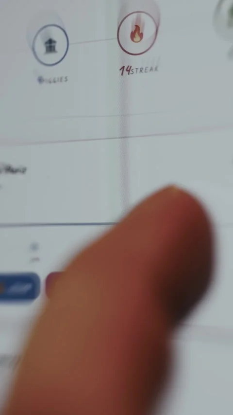 Goal tracking interface with a Trip to Paris goal currently in progress Stock-Footage 335923168