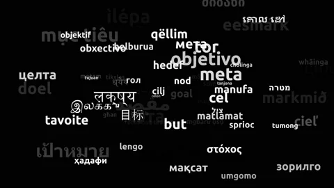 Goal Translated in 71 Worldwide Languages Endless Looping 3d Zooming Wordclou Stock Footage 145216778