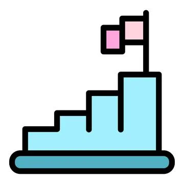 Goal value icon vector flat Illustrazione stock