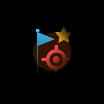 Goal. Vector icon in gradient style. Editable illustration Stock Illustration