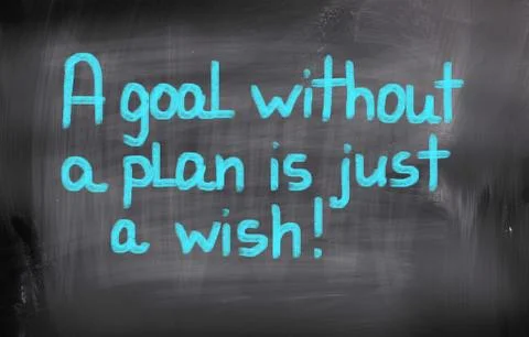 A goal without a plan is just a wish concept Stock Illustration