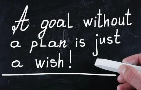 A goal without a plan is just a wish Stock Illustration