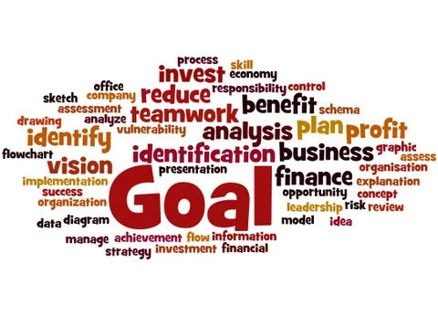 Goal, word cloud concept Stock Illustration