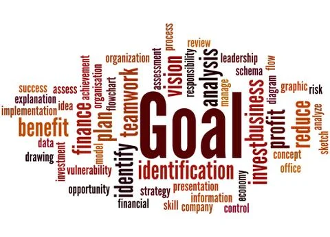 Goal, word cloud concept Stock Illustration