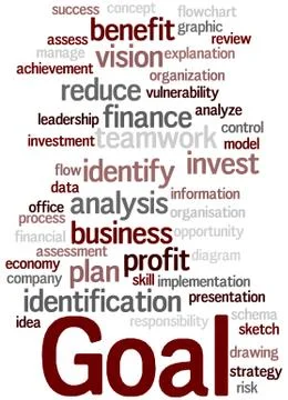 Goal, word cloud concept Stock Illustration
