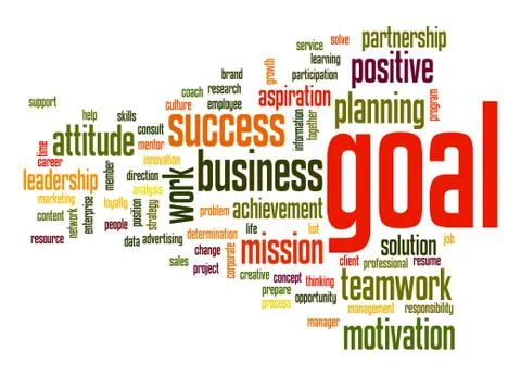 Goal word cloud Stock Illustration