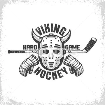 Goalie mask with horns Viking Stock Illustration