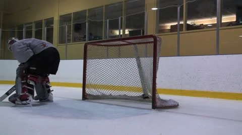 Goalie Pad stack Stock Footage 12656724