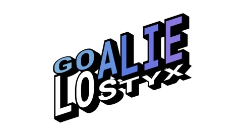 GOALIE vs LOSTYX, 3D Text Animation in Isometric View with Opposite Word Motion Stock Footage 314263533