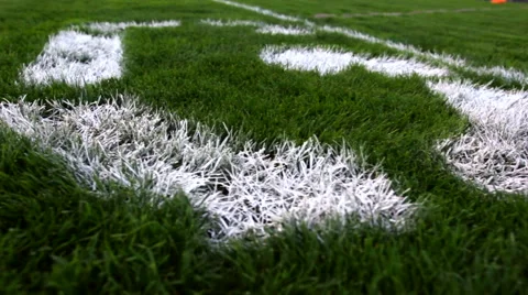 Goaline "G" Painted On Field Stock Footage 51674702