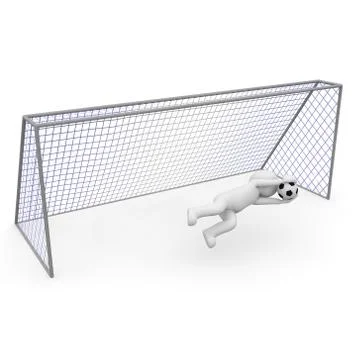 Goalkeeper 3d Stock Illustration