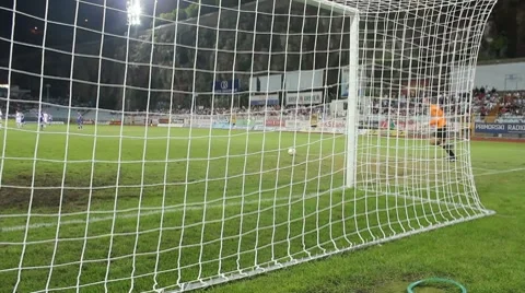 Goalkeeper fired a ball Stock-Footage 8564715