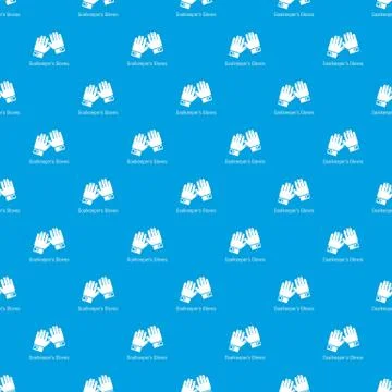 Goalkeeper gloves pattern vector seamless blue 스톡 일러스트