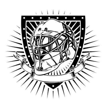 Goalkeeper helmet shield Stock Illustration