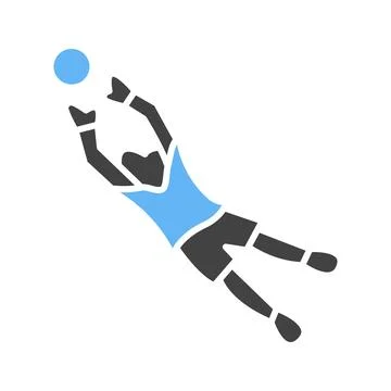 Goalkeeper icon vector image. Illustrazione stock