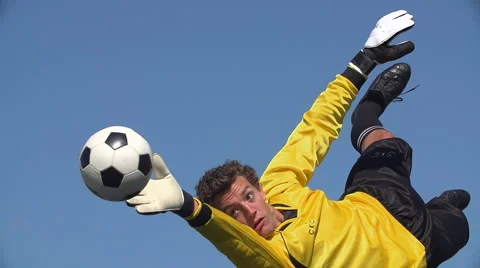 Goalkeeper makes save 库存影片 54726835