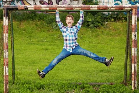 The goalkeeper Foto stock