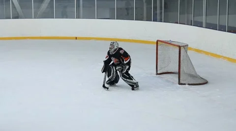 Goalkeeper is preparing to attack Stock Footage 10955478