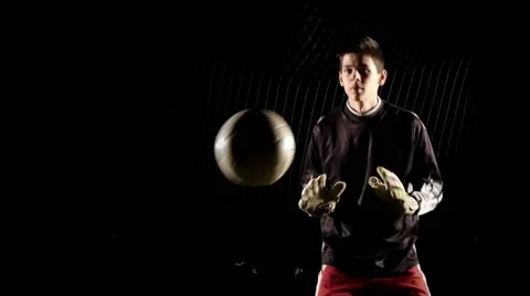 Goalkeeper Saving A Penalty Stock Footage 56696608