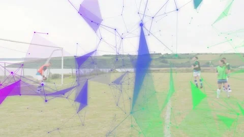 Goalkeeper securing ball then rolling it to teammates to continue drill, Vídeo Stock 333526181